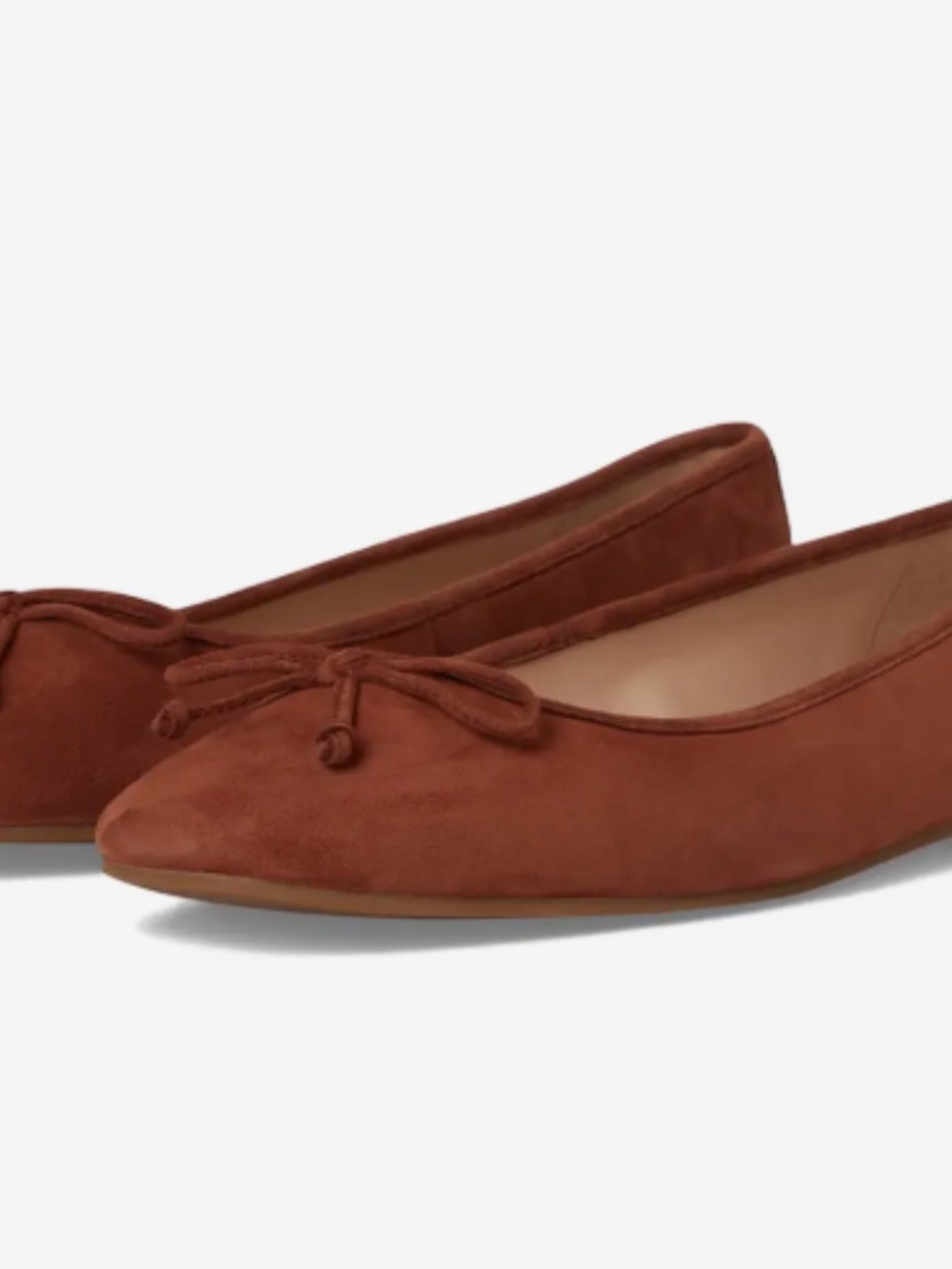 NWT in BOX COLE HAAN YARA SOFT BALLET FLATS CH Ck Cuoio Suede (rust) NIB Chic!